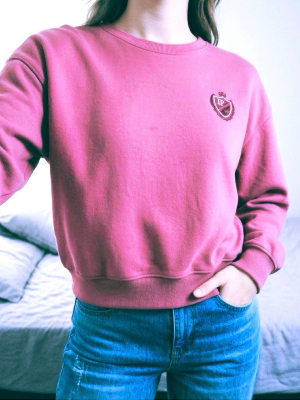 PINK Victoria's Secret Dusty Rose Crewneck Sweatshirt. XS